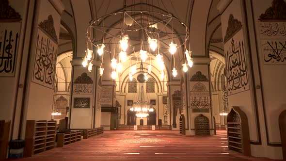 Interior of World's Most Beautiful Giant Historic Great Mosque