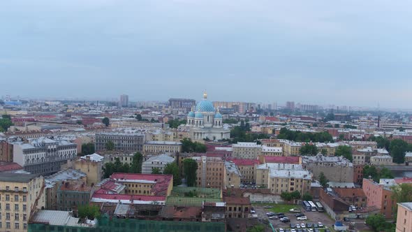 Saint Petersburg Russia Morning City Aerial 131