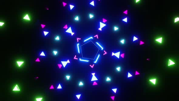 Neon Geometry 4 K