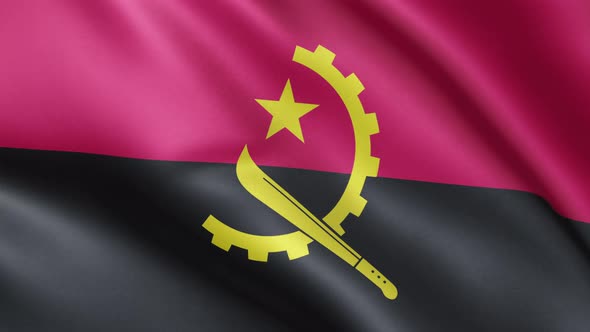 Angola's flag | Flag of Angola | UHD | 60fps
