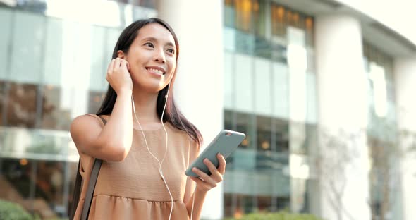 Woman using mobile phone