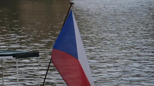 Czech Flag On Water