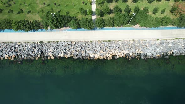 Aerial Rocky Coastline