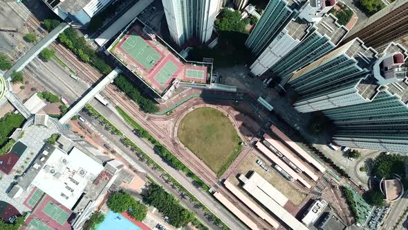 Top view of residential area in Hong Kong