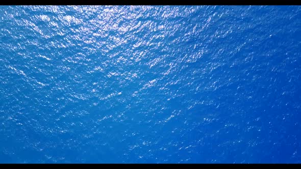 Aerial sky of exotic sea view beach wildlife by blue sea and clean sandy background of a daytrip aft