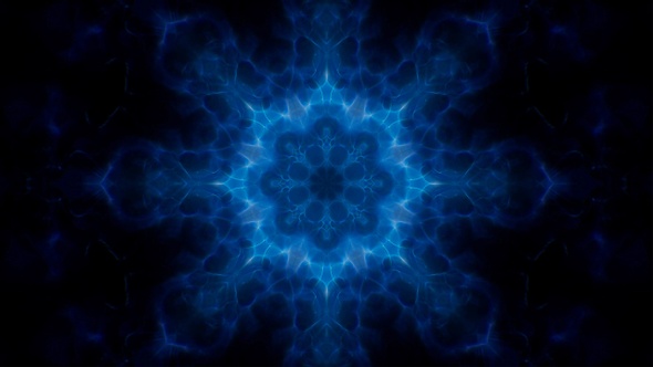 Dark Blue Energy Kaleidoscope Loop 4K 03