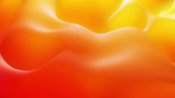 Abstract Waves of Orange Wax