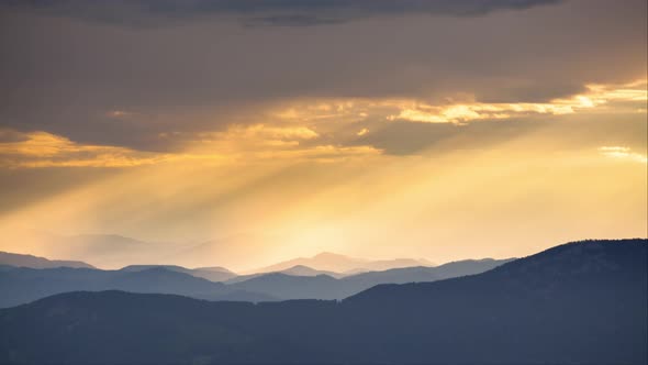 beautiful sunset in the Altai mountains