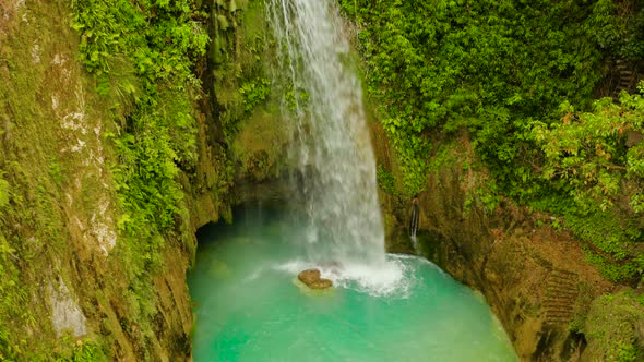 Beautiful Tropical Waterfall Philippines, Cebu