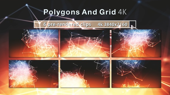 Polygons And Grid 4k