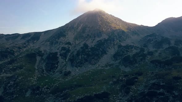 Flying up toward the summit of an incredible peak in the mountains of Romania.