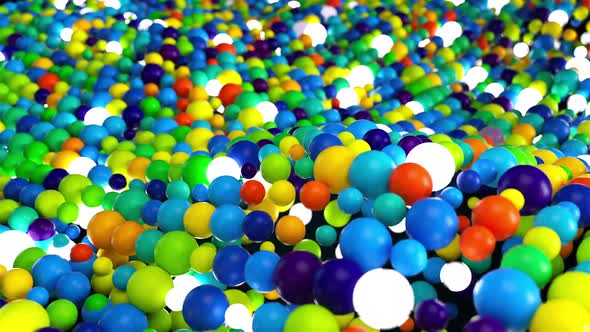 Random Mound of Colored Spheres with Glow