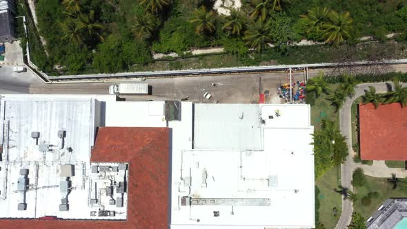 Caribbean City. Aerial View From Drone. Travel Destinations