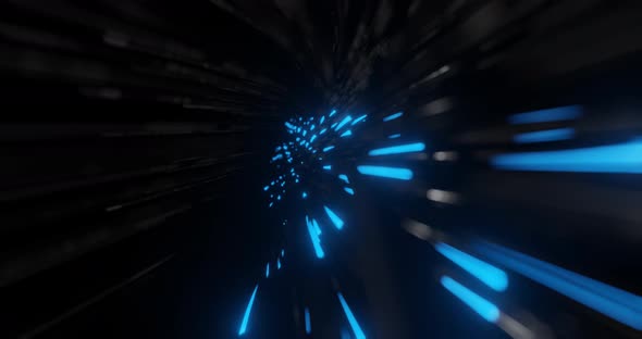 Optical fibers animation of distribution of the light signal from a diode.