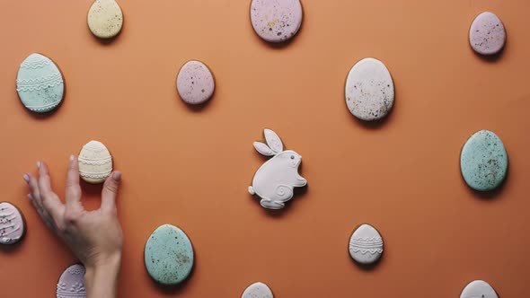 Top View of Tasty Easter Cookies