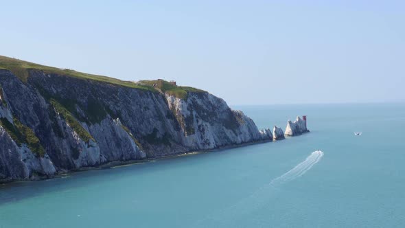 The Needles Rock Formation on Isle Of Wight England