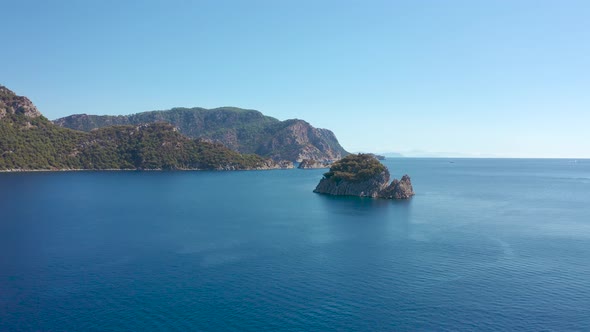 Views of the Islands of the Bay of Icmeler Marmaris Turkey