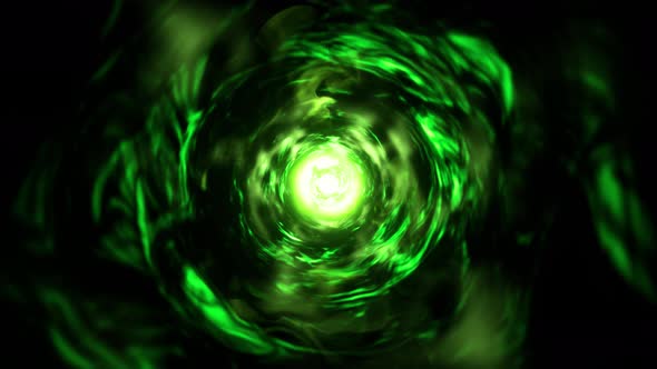 Abstract Green Poison Energy Ball Effect 4K 01