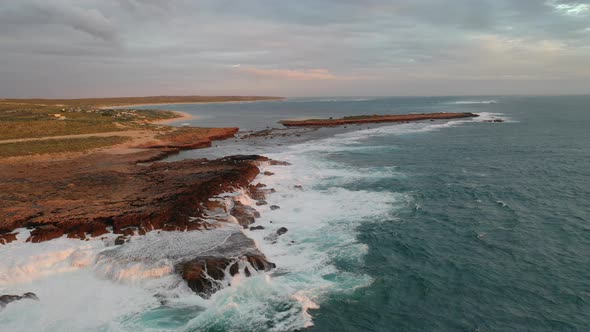 Quobba Blowholes, Carnarvon, Western Australia 4K Aerial Drone