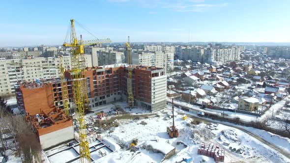 Construction Site with Cranes