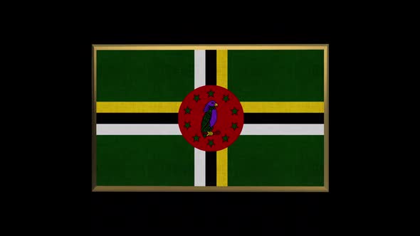 Dominica 3D Flag