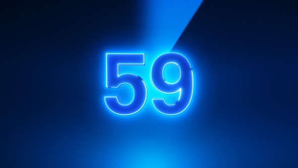 Blue Neon Countdown