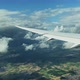 View on the Airplane wing from inside the plane while flying over Germany - VideoHive Item for Sale