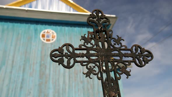 Ancient Wooden Orthodox Church of Transfiguration in Village Ukraine