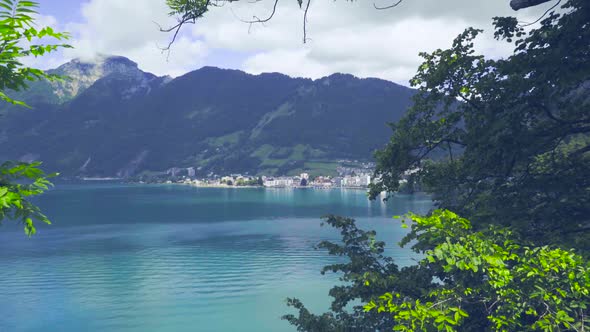 Landscape on Lake Lucerne in Switzerland