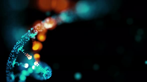 Abstract DNA Double Helix with Depth of Field Rotating alt