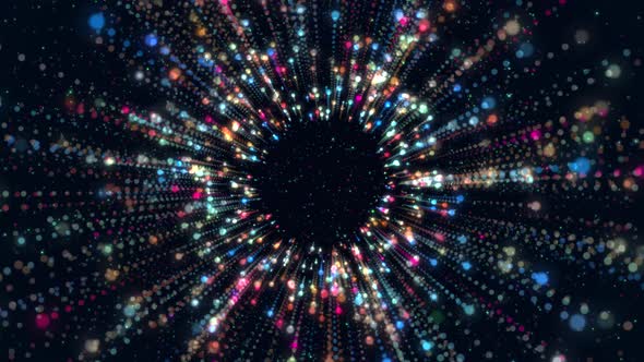 Colorful Shining Star Particles - 4K