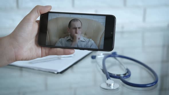 Video chat to a sick patient. 