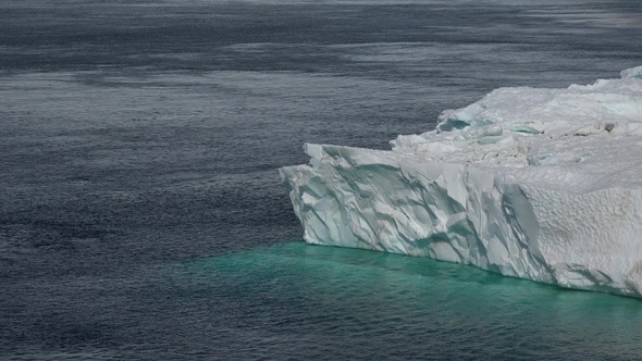 Icebergs in the Arctic. The result of global warming and climate change on our planet.