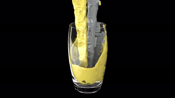 Realistic Two Jets of Yellow and Gray Collide and Mix in a Glass Beaker Trending Colors 2021