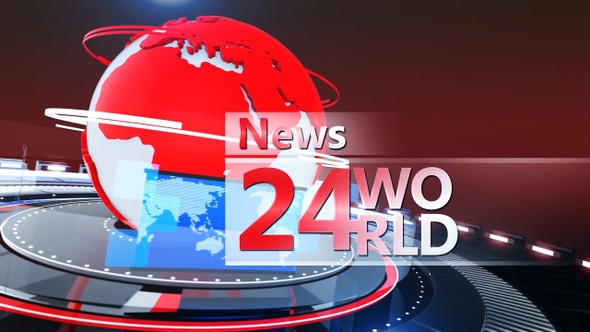 Broadcast News Intro, Red Color Background 1