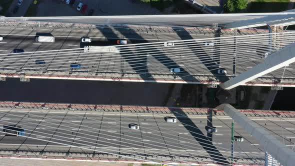 Cablestayed Bridge with Cars