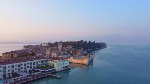 Lake Aerial View In Spring