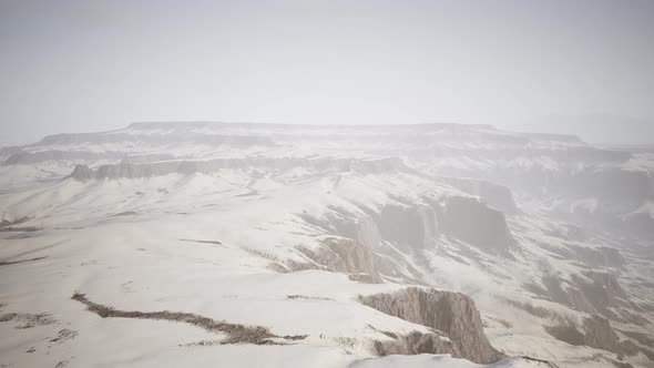 Rocks Covered in Snow in Winter