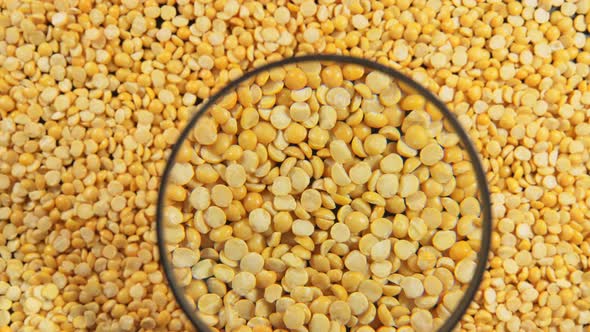 Yellow Peas And A Magnifying Glass