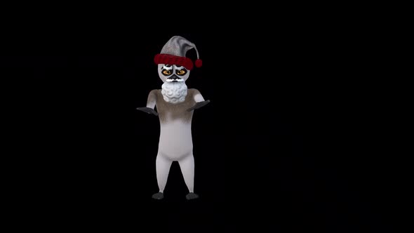 Santa Lemur Dance 5 – Christmas Concept