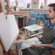 Male Artist Starting Painting Artwork - VideoHive Item for Sale