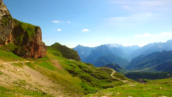 A View from the High Mountains Toward Valley