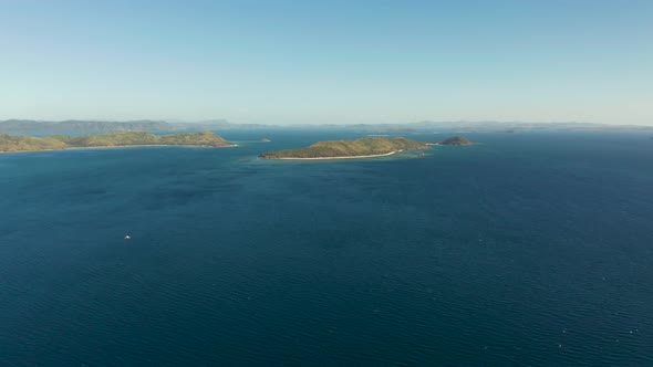 Seascape with Tropical Islands and Lagoons