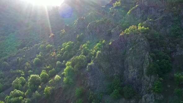 Aerial View On Volcanic Mountain In Madzharovo