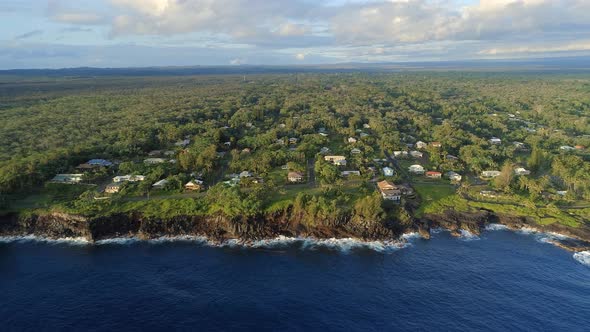 The Coastline of Pahoa in Hawaii in the Morning