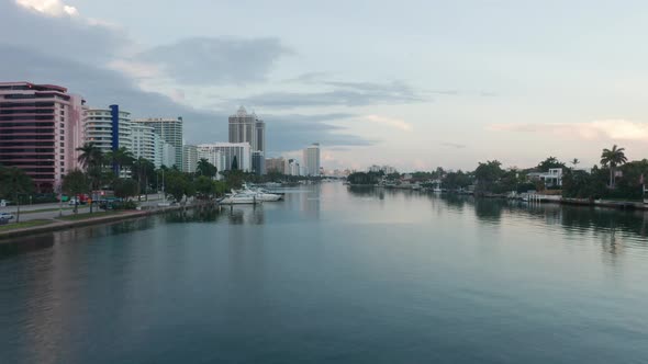 Miami Beach Canal Aerial