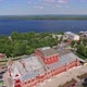 Samara City on Volga River with Amazing Old Buildings and Park Aerial View - VideoHive Item for Sale
