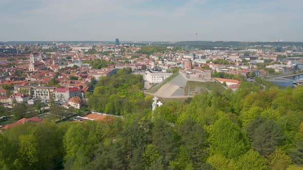 Aerial View of Vilnius Old Town