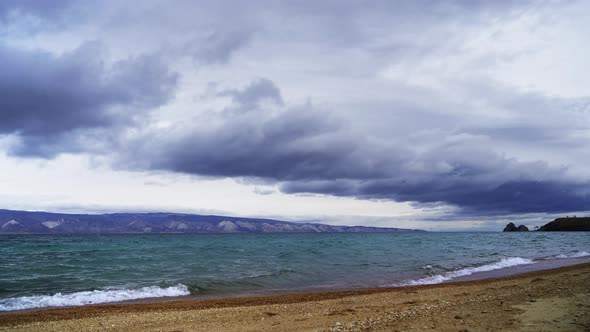 time lapse on olkhon island lake baikal