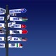 a Road Sign Indicating Tourist Destinations Aimed at Countries - VideoHive Item for Sale